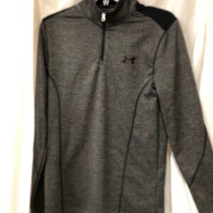 Under Armour Women's Gray and Black Zip-Up Top Size small